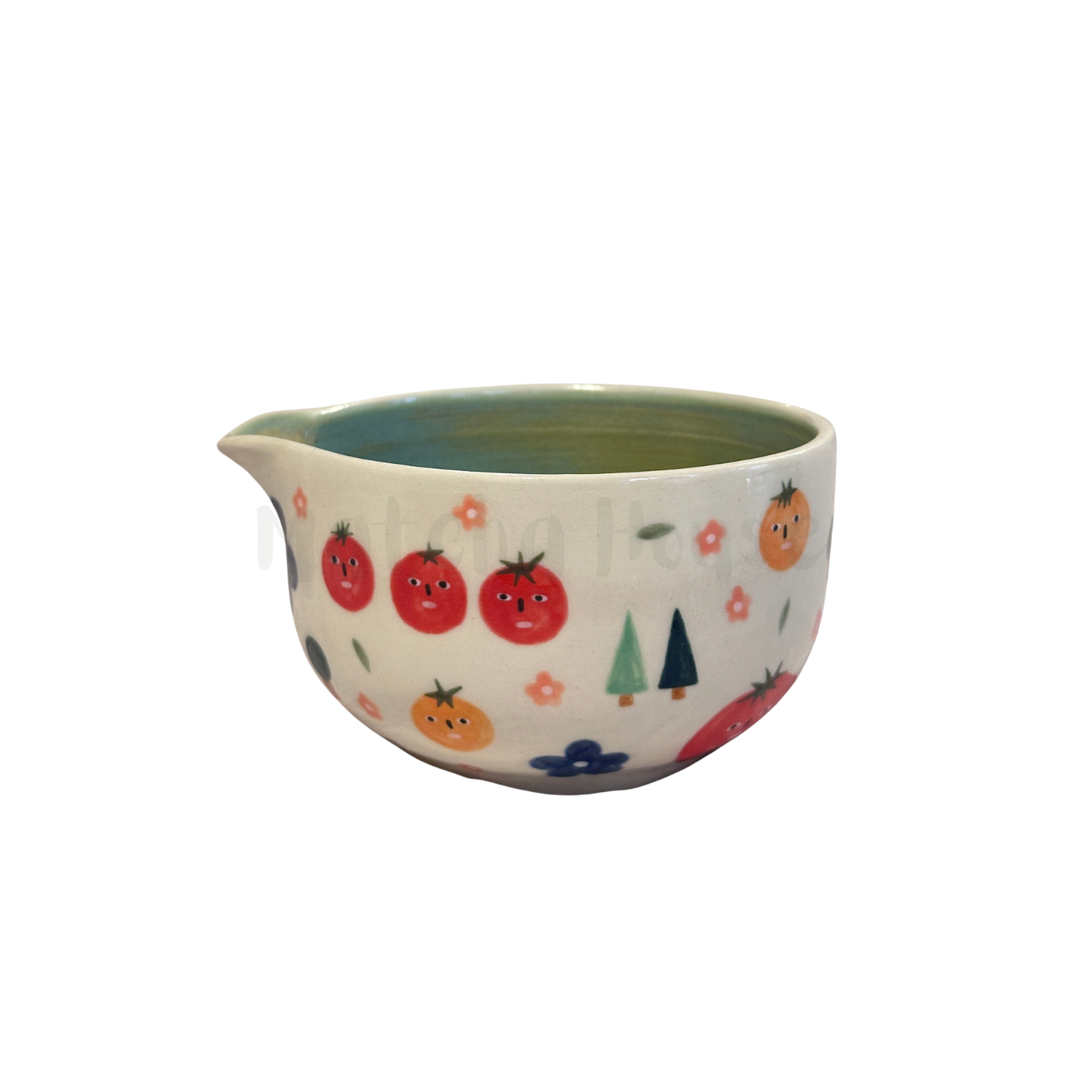 Lowongclay X Matcha House's - Tomato Perfect matcha bowl