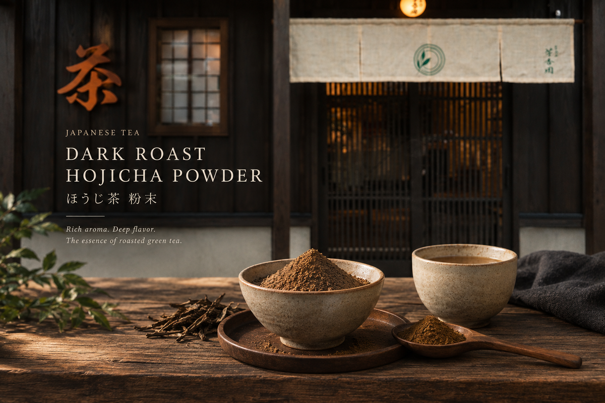 *Preorder* HOUKOUEN お茶の芳香園 Yame Dark Roast Hojicha Powder 100g bags