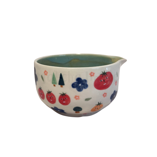 Lowongclay X Matcha House's - Tomato Perfect matcha bowl