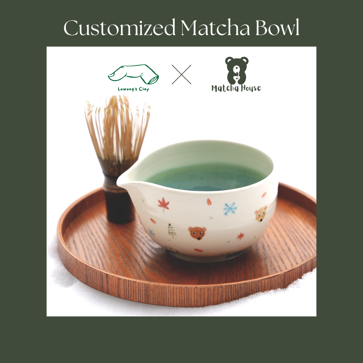 Lowongclay X Matcha House's make your own matcha bowl (S)
