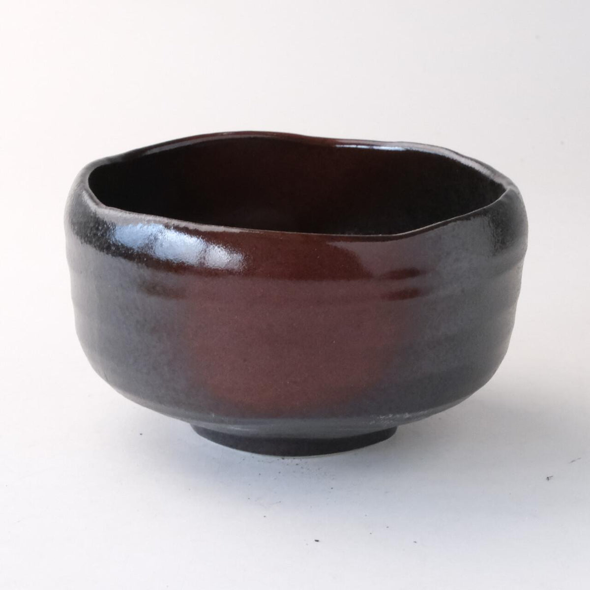 Amber Red Glaze Matcha Bowl